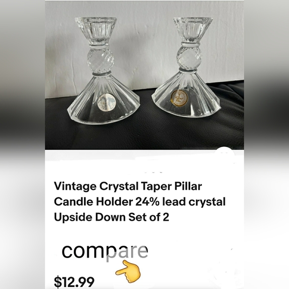 Crystal Glass Candlestick Holders - Picture 11 of 11